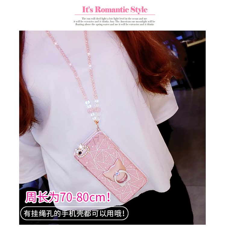 Iphone apple oppo điện thoại di động vỏ phổ quát dây dài nữ mô hình khí quyển rhinestone pha lê ngọc trai dây treo cổ treo - Phụ kiện điện thoại di động giá đỡ điện thoại 3 chân