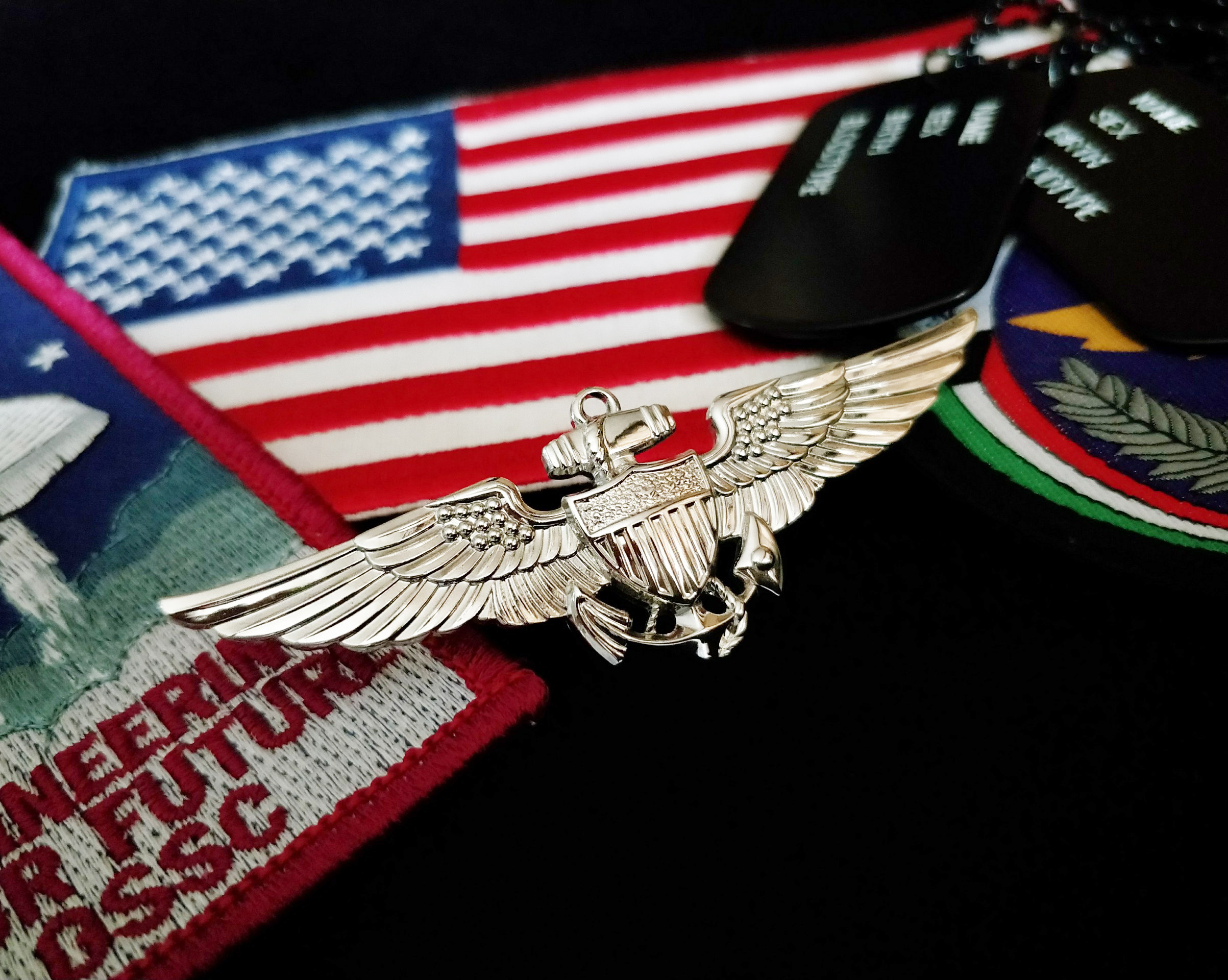 American Navy Air Force Officer Silver Flight Chest Badge American Carrier-based pilot Silver Flight Chest Badge-Taobao