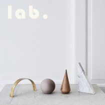 lab) Geometric ornaments Home decoration Brass marble kristina dam four-piece set