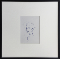 lab Self-operated laboratory original design Girl portrait line metal frame decorative painting photo wall soft outfit