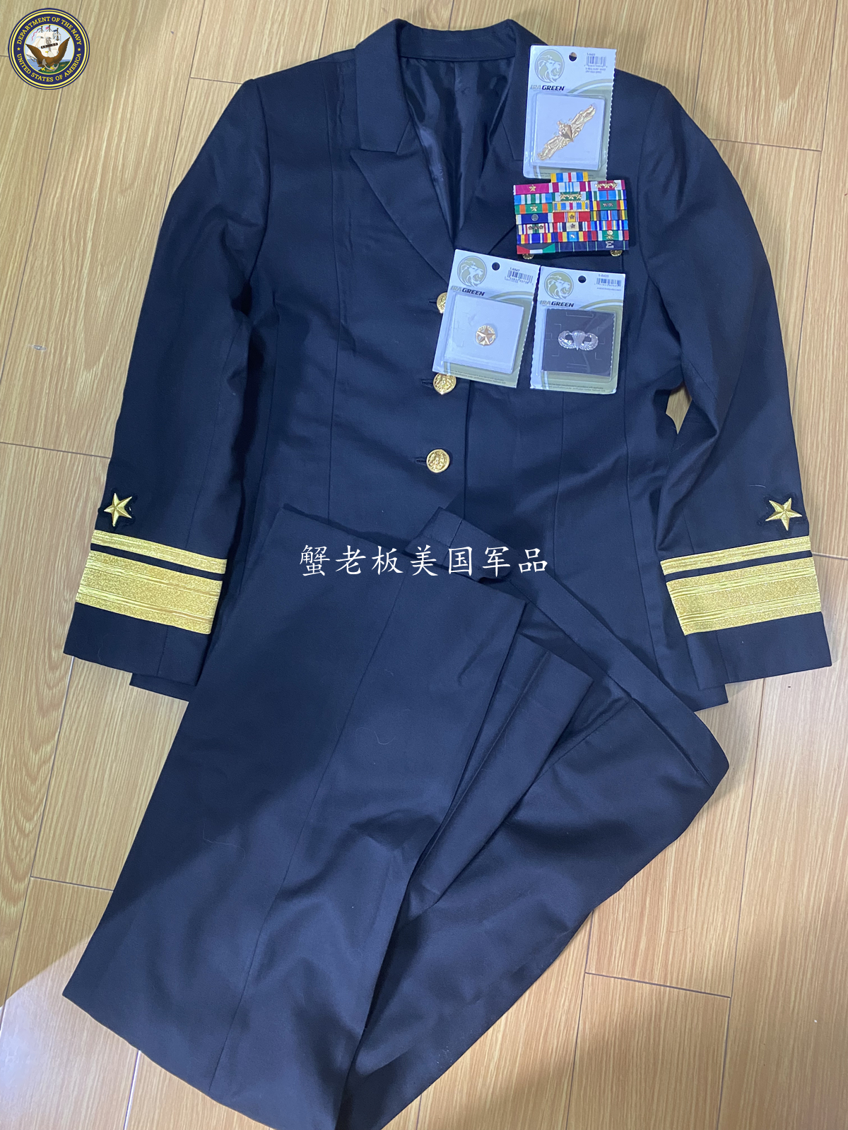 US NAVY US Navy Women Major General SDB Black Uniform Suit 16MR-Taobao