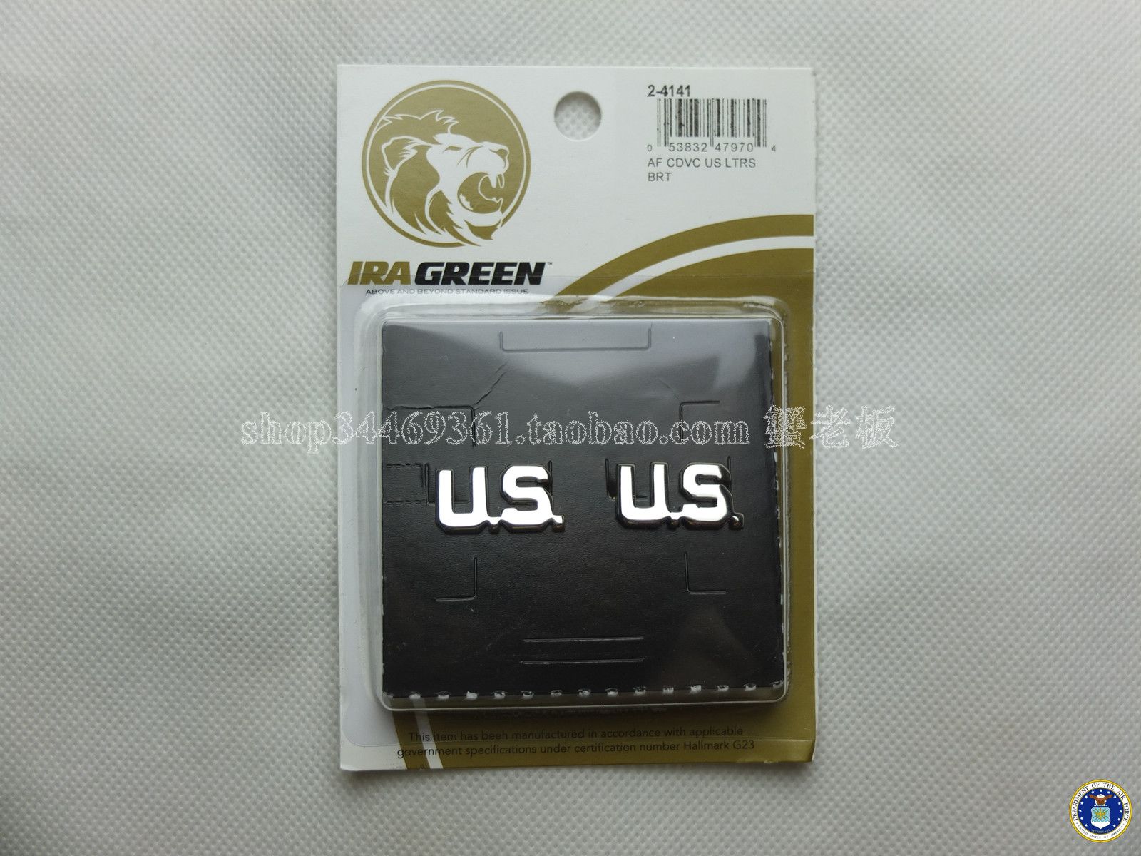 USAF United States Air Force Officer Silver US Collar