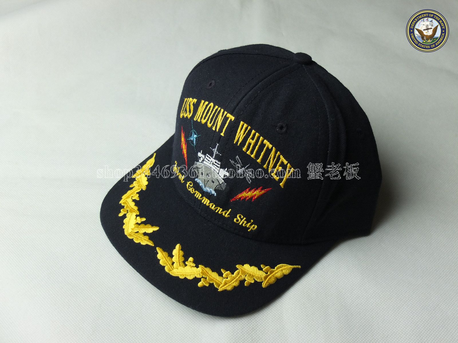 US NAVY US Navy Blue Ridge Class Command Ship Baseball Cap Ship Cap-Taobao