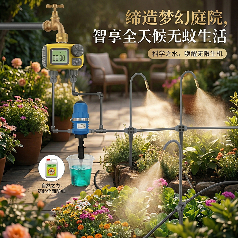 Wifi Mobile Remote-Controlled Garden Courtyard Automatic Mosquito Repellent Powerful Spray System for Fertilization and Pesticide Application Outdoor Device