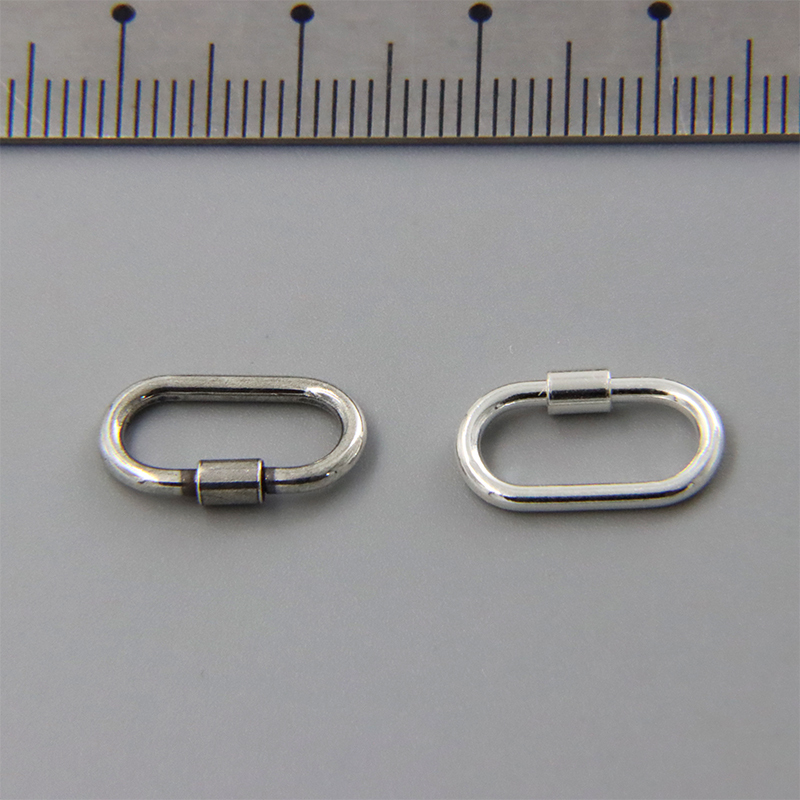 Sterling Silver Spiral Twist Clasp Interface Geometric Square Clasp Necklace Bracelet Spring Connector DIY Jewelry Accessories