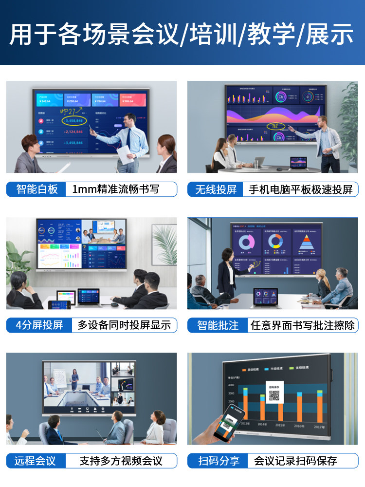 Lifan Multimedia Teaching All-In-One Machine Touch Screen Kindergarten Electronic Whiteboard Conference Touch Tv 55-Inch 65