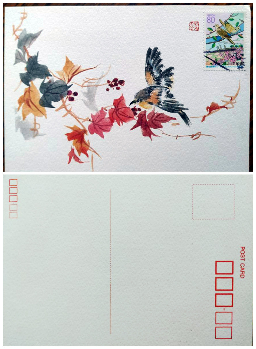 真作】高田美一/花鳥図/紅葉雷鳥図/掛軸☆宝船☆Y-842JM