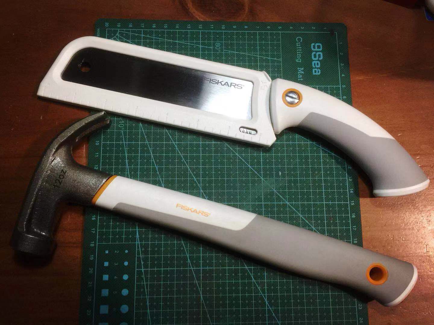 Finnish Fiskars Fiska sheep horn hammer carpentry saw ...