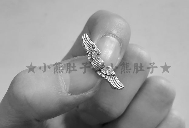 Appreciation-World War II USAAF (Army Air Corps) 1-inch pure silver flying emblem