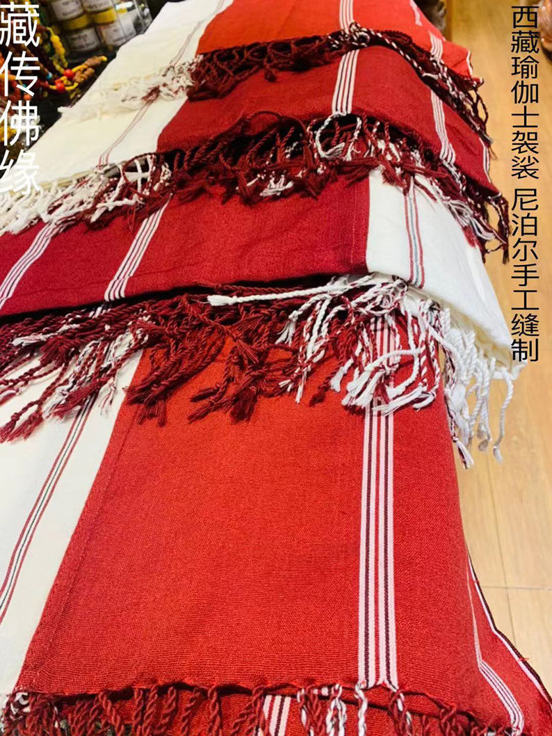 Indian yoga sweatshirt white cloak monks cotton numb monk Buddhist monk cassera monk coat blouses Nepali craftsmanship