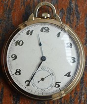 1935 Swiss 9K Real Gold Pocket Watch 3706