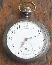 Iron shell back cover with date week pocket watch 3256