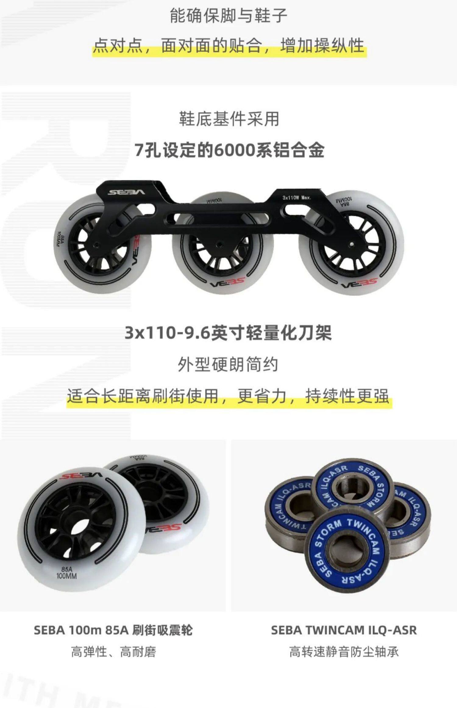 老A轮滑SEBA GTX RUN：智能三轮刀架，速滑新体验！🔥-速滑刀架-淘宝百科网