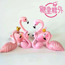 Baking Decoration Party Cake Wedding Plugin Powder Red Love Love Birds Fire Birds Scene Scenario Cake Decoration Pendulum