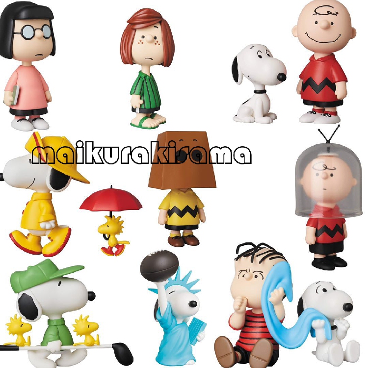 Authentic Japanese Udf Figure Medicom Snoopy Charlie Brown Astronaut Snoopy Minty Maxie Lucy