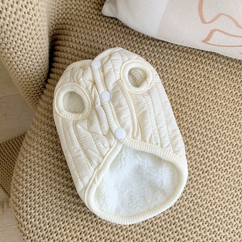 Собачья одежда весна и осенний жилет зимний теплый плюшевый щенок питомца бичон гранат кошка маленькая одежда для собак