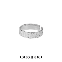 OOMEO greys order 925 pure silver ring male and female opening adjustable with small crowdactin sense couple to ring