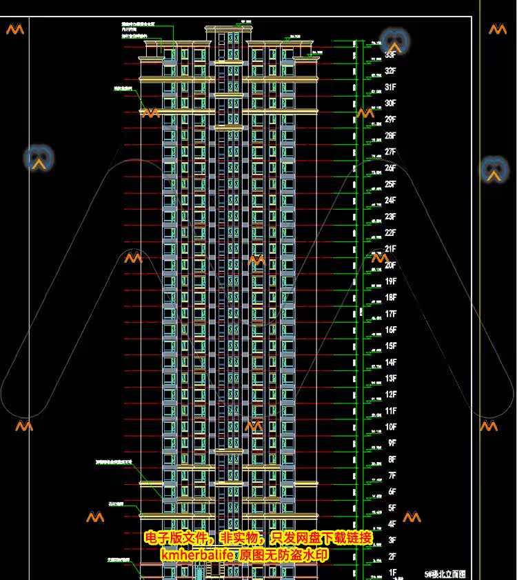 新古典中式风格超高层1单一梯四户33层住宅建