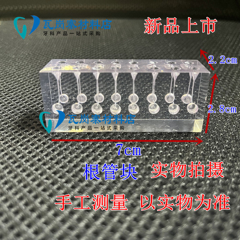 树脂根管练习块 模拟牙体牙髓透明款髓腔充填机扩预备充填模型