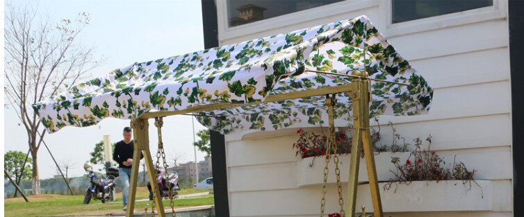 Iron Art swing Swing Chair Top Canopy Cloth anti-water cloth awning set for outdoor cloth