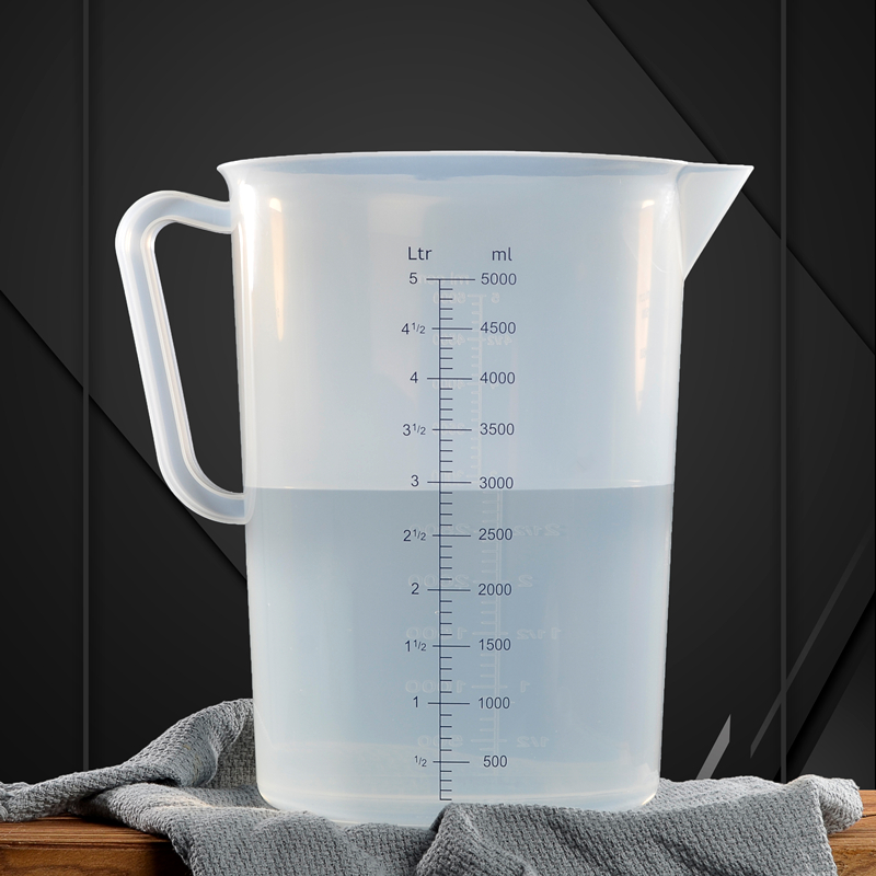 5L large capacity cup thickness belt scaling wire cylinder milk tea bakery plastic measuring cup 3 L