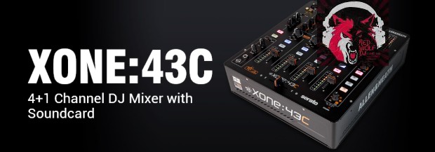 XONE:43C 4 1 Channel DJ Mixer with Soundcard built-in acoustic card mixing table