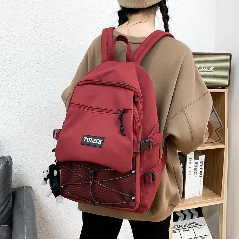 School bag Female Korean version of the high school backpack Middle school students large capacity ins Japanese junior high school students college students travel backpack