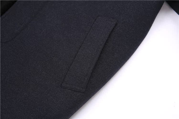 Áo khoác len nam dài mùa đông áo khoác len trung niên len cộng với nhung dày cha áo cardigan nam