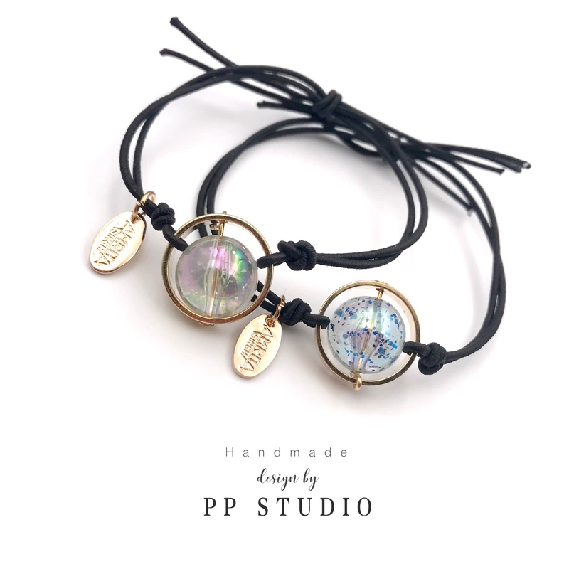 PP STUDIO thiết kế ban đầu màu sắc nàng tiên cá jep nước mắt bong bóng vòng tay dây tóc dây thừng sử dụng kép cao su phụ kiện tóc - Phụ kiện tóc bờm tóc nam