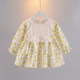 6 month baby girl autumn princess dress 0-1 year old girl long-sleeved cotton broken flower foreign style small skirt baby clothes