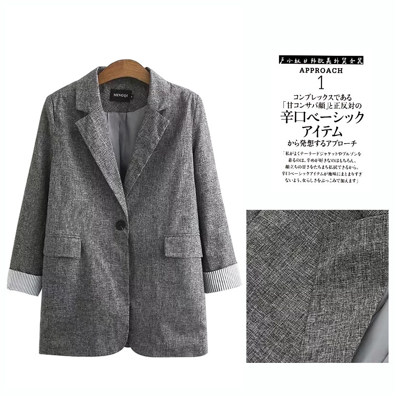 Foreign trade single and American shopping mall Withdrawal Cabinet Tailstock Tail Goods Discount Big Cards YU Single Spring New Casual Suit Jacket Tide