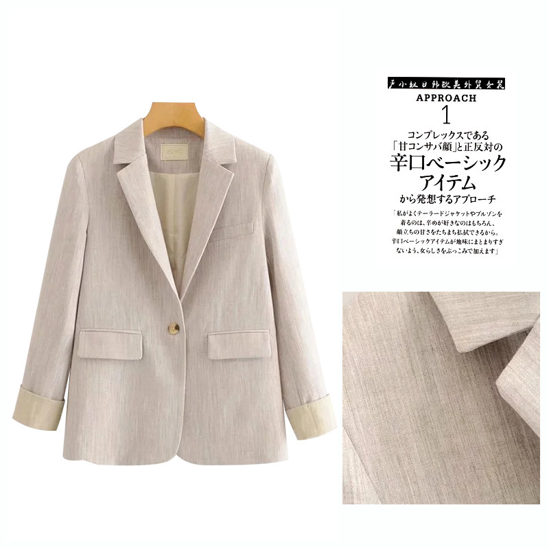 European and American wind foreign trade women's clothing big card outlet tail single discount clear cabin spring and summer new bump color Inn wind small west suit jacket
