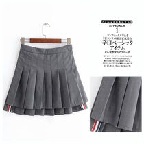 European and American foreign trade exports YU single tail single goods autumn and winter high waist thin pleated anti-light half skirt tide