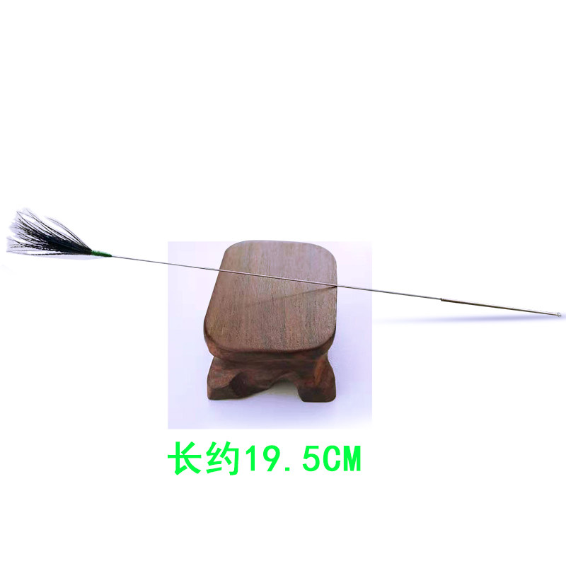 Silver needle hole nestling with ear tool feather out of the ear silver needle goose wool stick silver needle colorful fur enjoyment deity