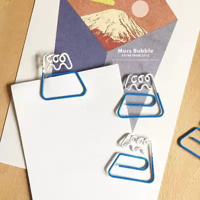 Spot Japanese Japanese stationery Fuji mount Fuji paper clip Paper clip texture has sens
