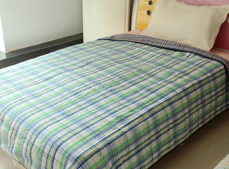 Bông điều hòa tối giản châu Âu và bông kẻ sọc bông điều hòa chăn bông được bao phủ bởi tấm trải giường được rửa sạch bởi mùa hè - Trải giường bộ ga giường cute