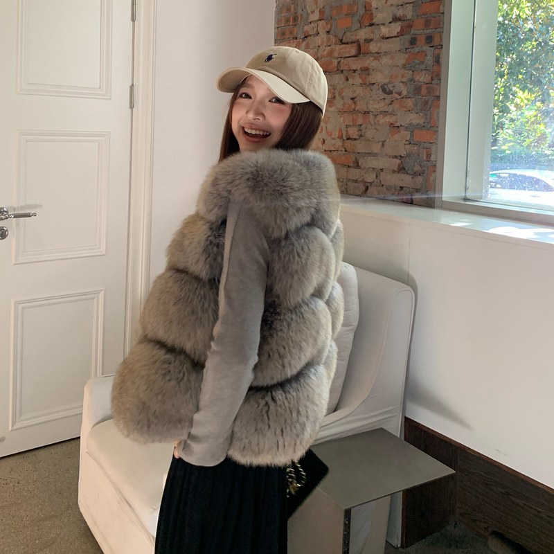 Chen Nanxi Imported Full-Skin Fox Fur Vest from Finland, Slimming Vest with a High-End Feel, Versatile Fur Waistcoat