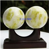 Natural Lantian jade handball jade hand piece palm decompression jade ball fitness ball pair