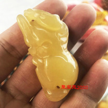 Yunnan natural yellow dragon jade zodiac horse pendant for men and women three-dimensional finely carved horse jade brand immediately enshrined pendant
