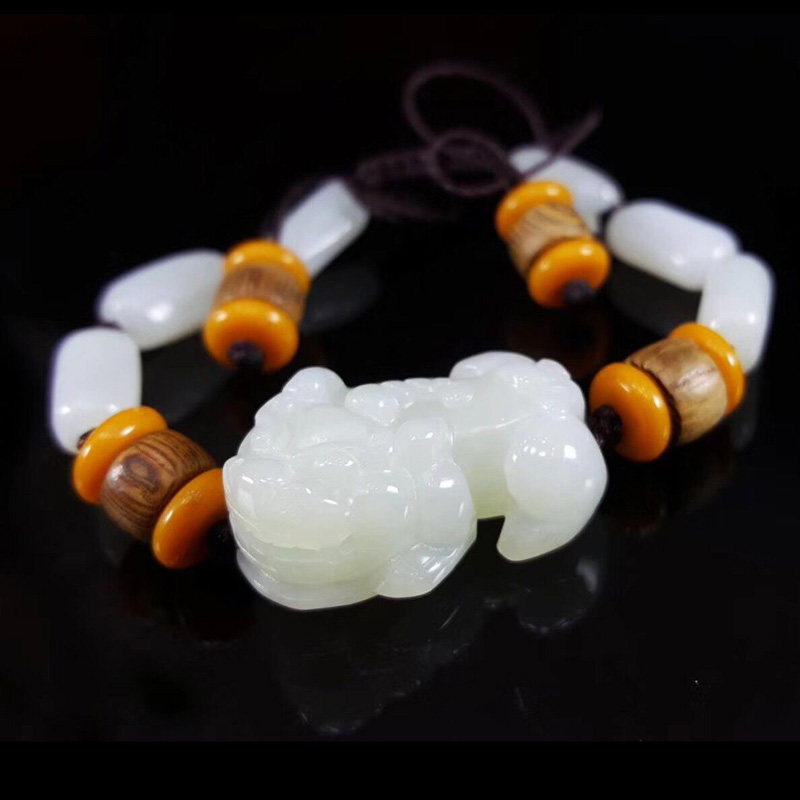 Leopard Handmaid's and Tian Yulian Hands Refining Couple This Life Year Red Rope Piciu Handmade Woman's Men's Jewelry