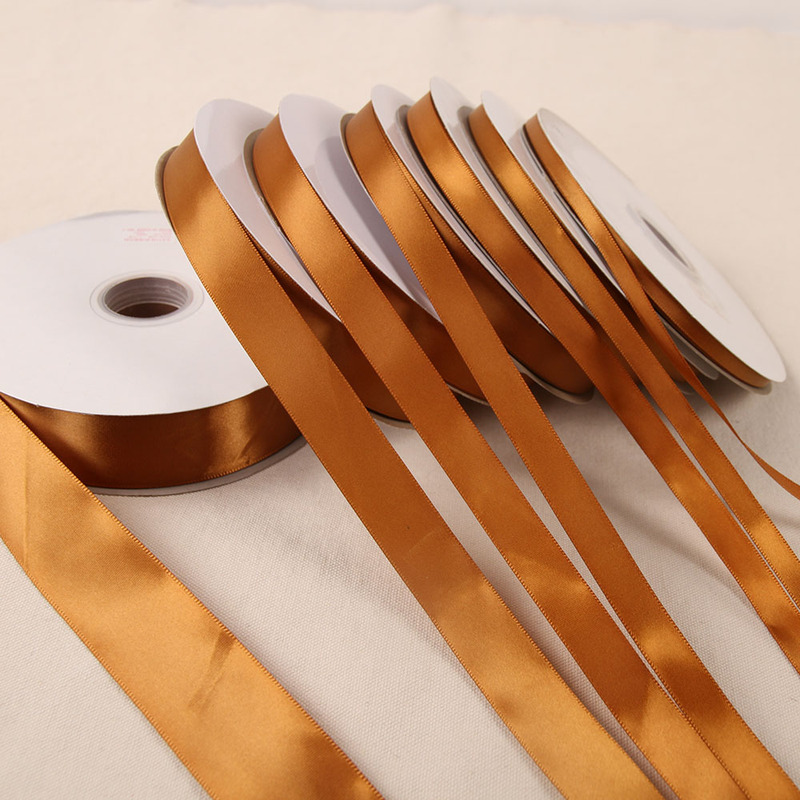 0.6-4cm Caramel Ribbon Satin Ribbon Fabric Ribbon Colorful Ribbon Antique Bronze Ribbon Wedding Ribbon Baking Ribbon
