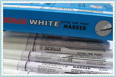 Japanese snowman White very fine environmental protection paint pen with matching nib can replace East China agent Jiangsu, Zhejiang and Shanghai