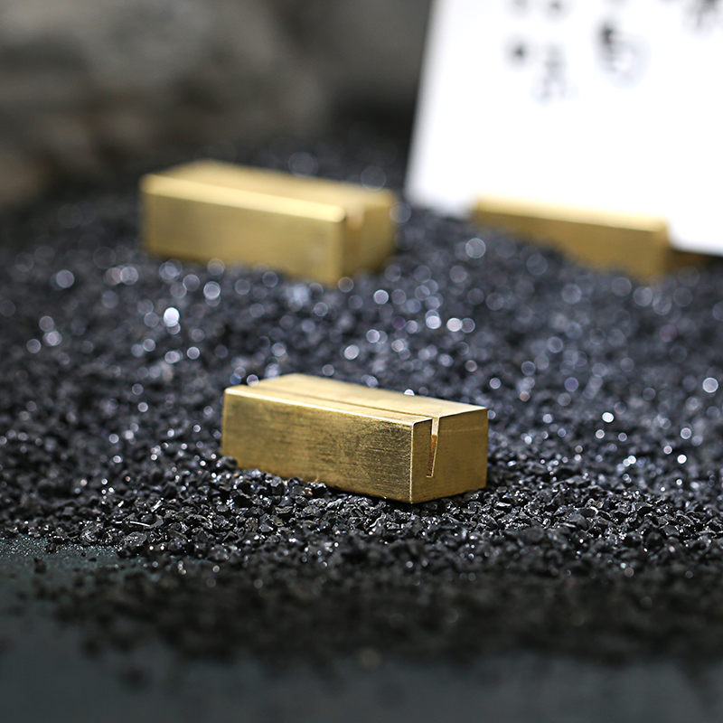 Brass retro business card holder card photo holder coffee cake price card holder card holder label holder