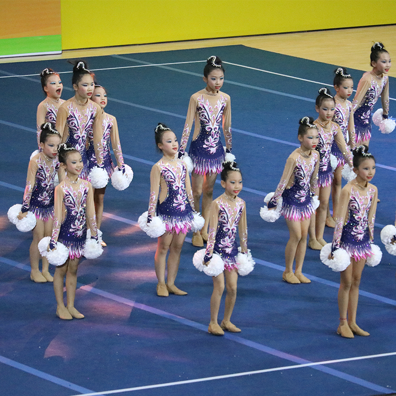 Customized cheerleader clothing for aerobics clothing to persuade students new 19 female performance clothing