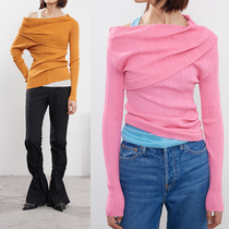 LAN VIVIER color philosophy designer two-piece irregular strapless threaded stretch knit top