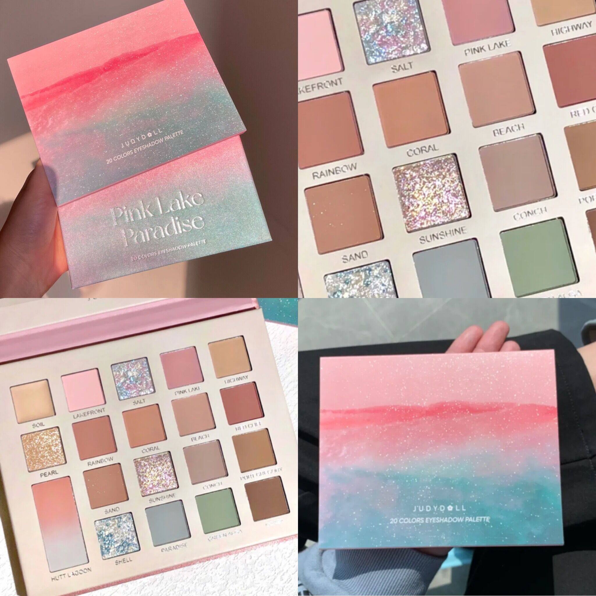 Yourself fizzy with a view of the mirror atmosphere of the lake, full of orange with 20 color eye shadow disc low saturated milk powder blue