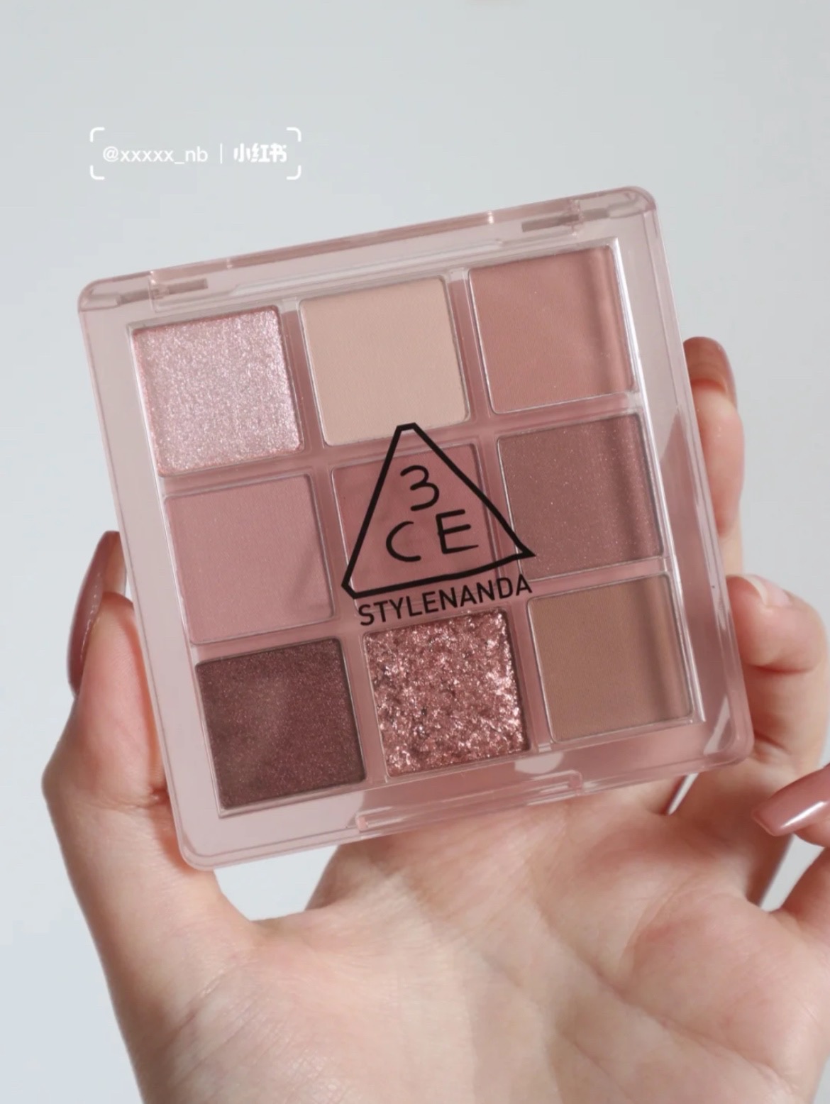 Smoke Purple Rose Potato Clay South Korea 3CE New Transparent Acrylic 9 Color Eye Shadow Disc Some Def Buter