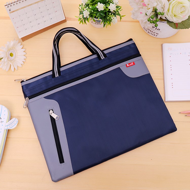 Business Paper Pack handbag Paper bag Canvas Briefcase for men and women Office meeting bags Customized waterproof pull chain bags
