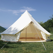 Travel vintage waterproof cotton tent self-driving tour family camping Luxury 4 m tent