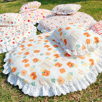 Hand-removable and washable pet pad cute round cotton kennel cat litter cat and dog mat Maltese Yorkshire